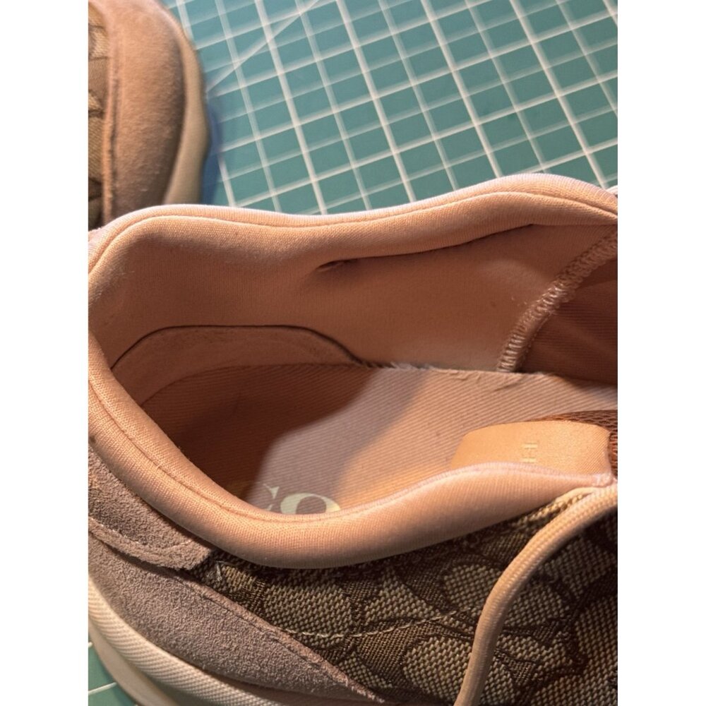 Coach Womens Signature Suede 9.5 Canvas Sneakers - Picture 4 of 4
